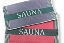 Sauna-Duschtuch mit Streifen rosé 75 cm x 200 cm